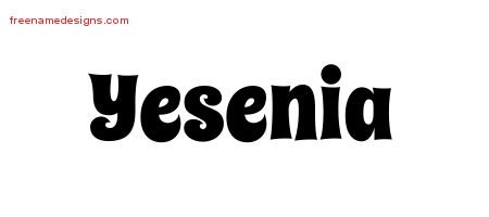Yesenia Groovy Name Tattoo Designs