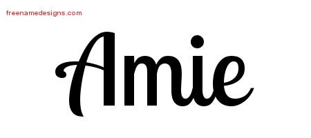 Amie Handwritten Name Tattoo Designs