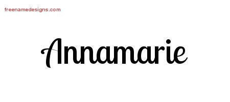 Annamarie Handwritten Name Tattoo Designs