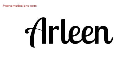 Arleen Handwritten Name Tattoo Designs