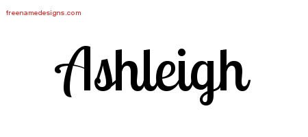 Ashleigh Handwritten Name Tattoo Designs