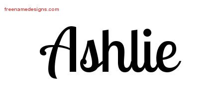 Ashlie Handwritten Name Tattoo Designs