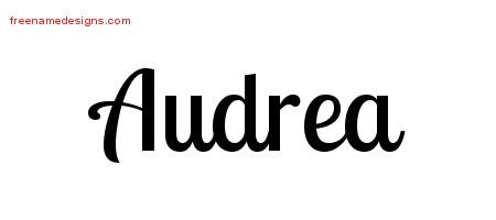 Audrea Handwritten Name Tattoo Designs