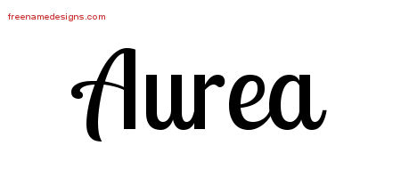 Aurea Handwritten Name Tattoo Designs