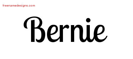 Bernie Handwritten Name Tattoo Designs