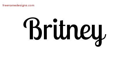 Britney Handwritten Name Tattoo Designs