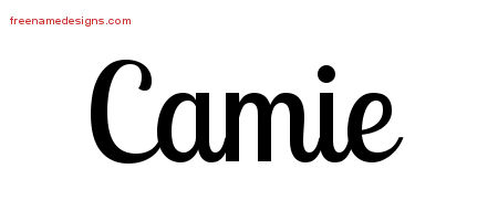 Camie Handwritten Name Tattoo Designs