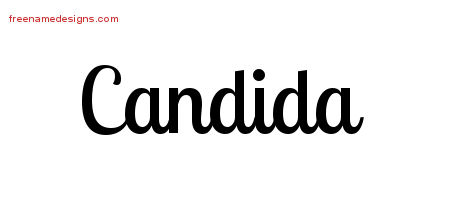 Candida Handwritten Name Tattoo Designs