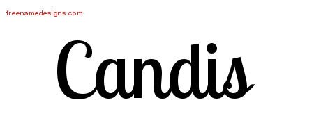 Candis Handwritten Name Tattoo Designs