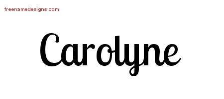 Carolyne Handwritten Name Tattoo Designs