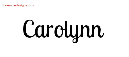 Carolynn Handwritten Name Tattoo Designs