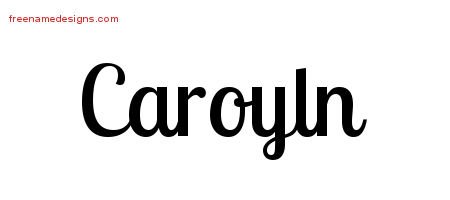 Caroyln Handwritten Name Tattoo Designs