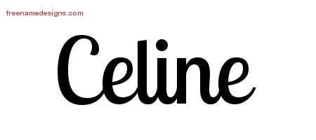 Celine Handwritten Name Tattoo Designs