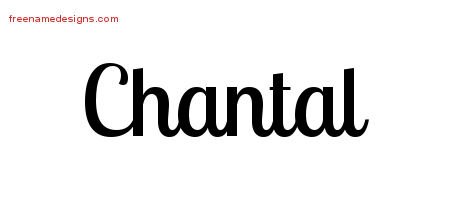 Chantal Handwritten Name Tattoo Designs