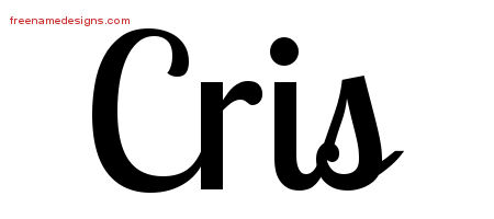 Cris Handwritten Name Tattoo Designs