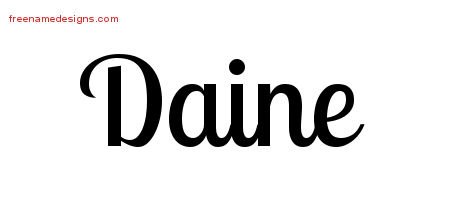 Daine Handwritten Name Tattoo Designs