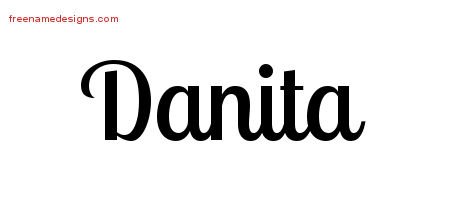 Danita Handwritten Name Tattoo Designs