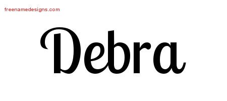 Debra Handwritten Name Tattoo Designs