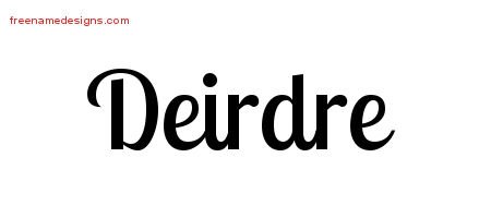 Deirdre Handwritten Name Tattoo Designs
