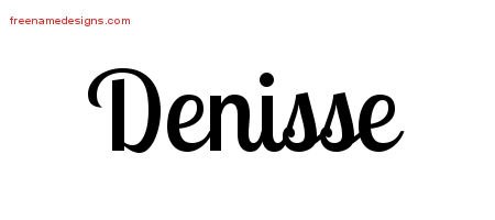 Denisse Handwritten Name Tattoo Designs