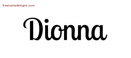 Dionna Handwritten Name Tattoo Designs