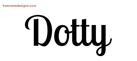 Dotty Handwritten Name Tattoo Designs