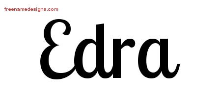 Edra Handwritten Name Tattoo Designs