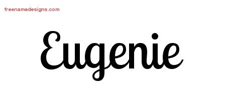 Eugenie Handwritten Name Tattoo Designs