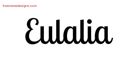 Eulalia Handwritten Name Tattoo Designs