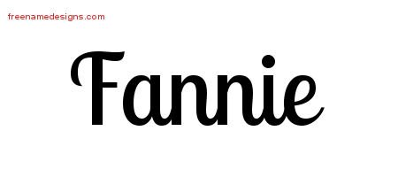 Fannie Handwritten Name Tattoo Designs
