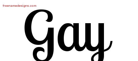 Gay Handwritten Name Tattoo Designs