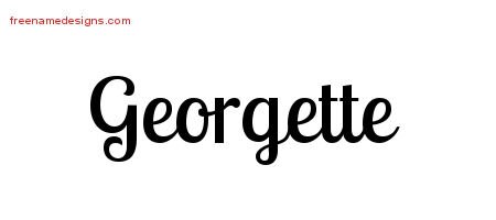 Georgette Handwritten Name Tattoo Designs
