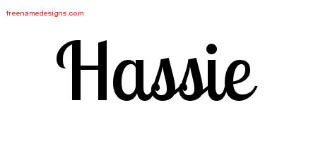 Hassie Handwritten Name Tattoo Designs