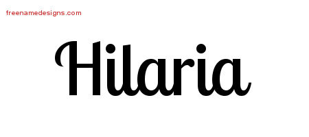 Hilaria Handwritten Name Tattoo Designs