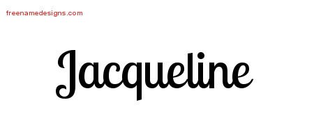 Jacqueline Handwritten Name Tattoo Designs