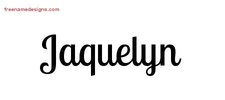 Jaquelyn Handwritten Name Tattoo Designs