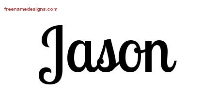 Jason Handwritten Name Tattoo Designs