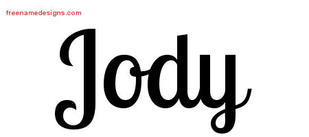 Jody Handwritten Name Tattoo Designs