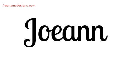 Joeann Handwritten Name Tattoo Designs