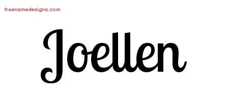 Joellen Handwritten Name Tattoo Designs