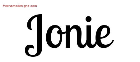 Jonie Handwritten Name Tattoo Designs