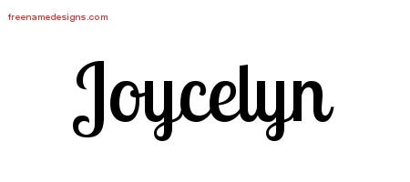 Joycelyn Handwritten Name Tattoo Designs