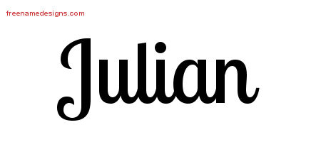 Julian Handwritten Name Tattoo Designs