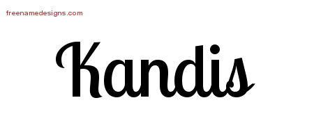 Kandis Handwritten Name Tattoo Designs