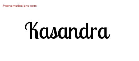 Kasandra Handwritten Name Tattoo Designs