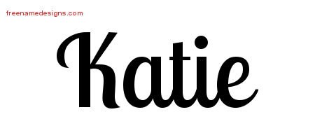 Katie Handwritten Name Tattoo Designs