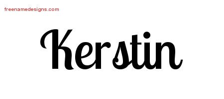 Kerstin Handwritten Name Tattoo Designs