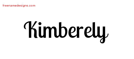Kimberely Handwritten Name Tattoo Designs