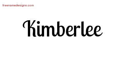 Kimberlee Handwritten Name Tattoo Designs