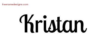 Kristan Handwritten Name Tattoo Designs